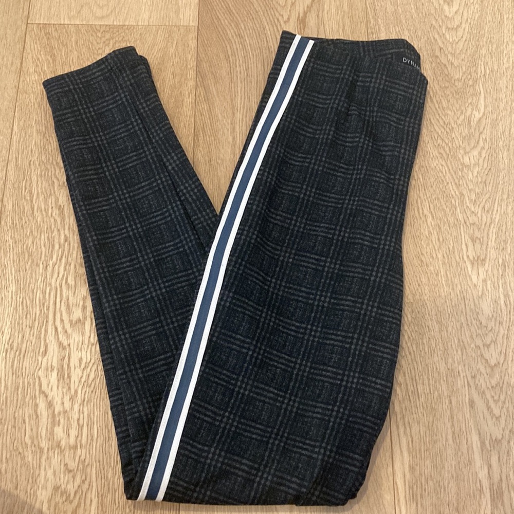 Dynamite Plaid Pants with Stripe